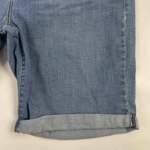 Levi's Classic Bermuda Shorts Denim Stretch Women Plus Size 18W Blue Jean Cuffs - Picture 6 of 14